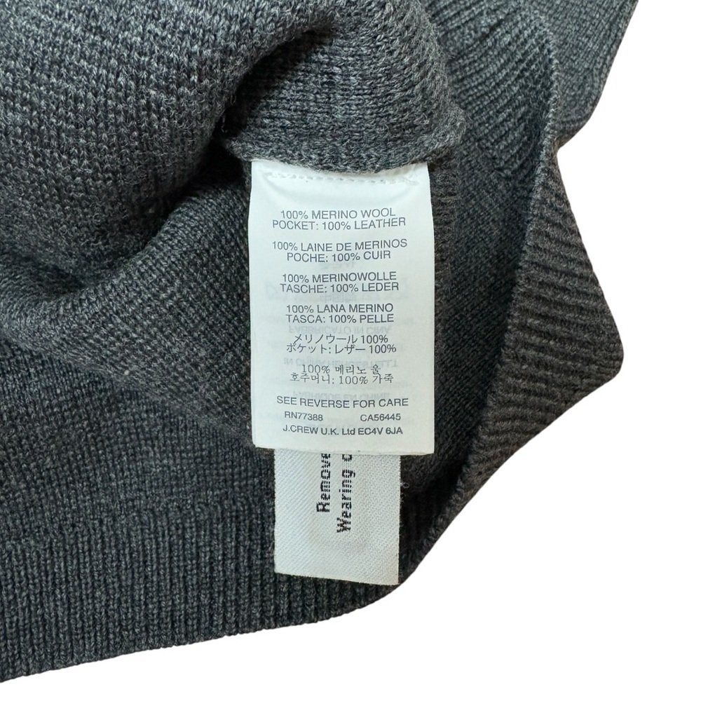 J. Crew Merino Wool Sweater Top XS Short Sleeve Grey Academia Preppy - Picture 7 of 9